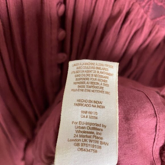 Free People Love From India Red Mini Dress Lace Boho Slip Womens Small Fairy - Picture 6 of 8